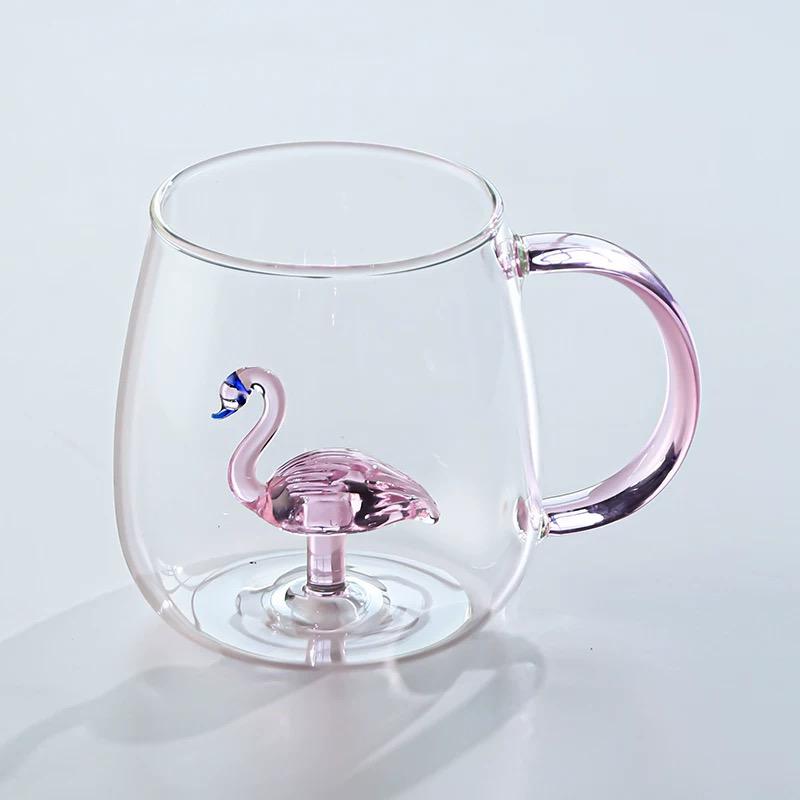 3d animal Glass cup- كوب زجاجي بداخله حيوان