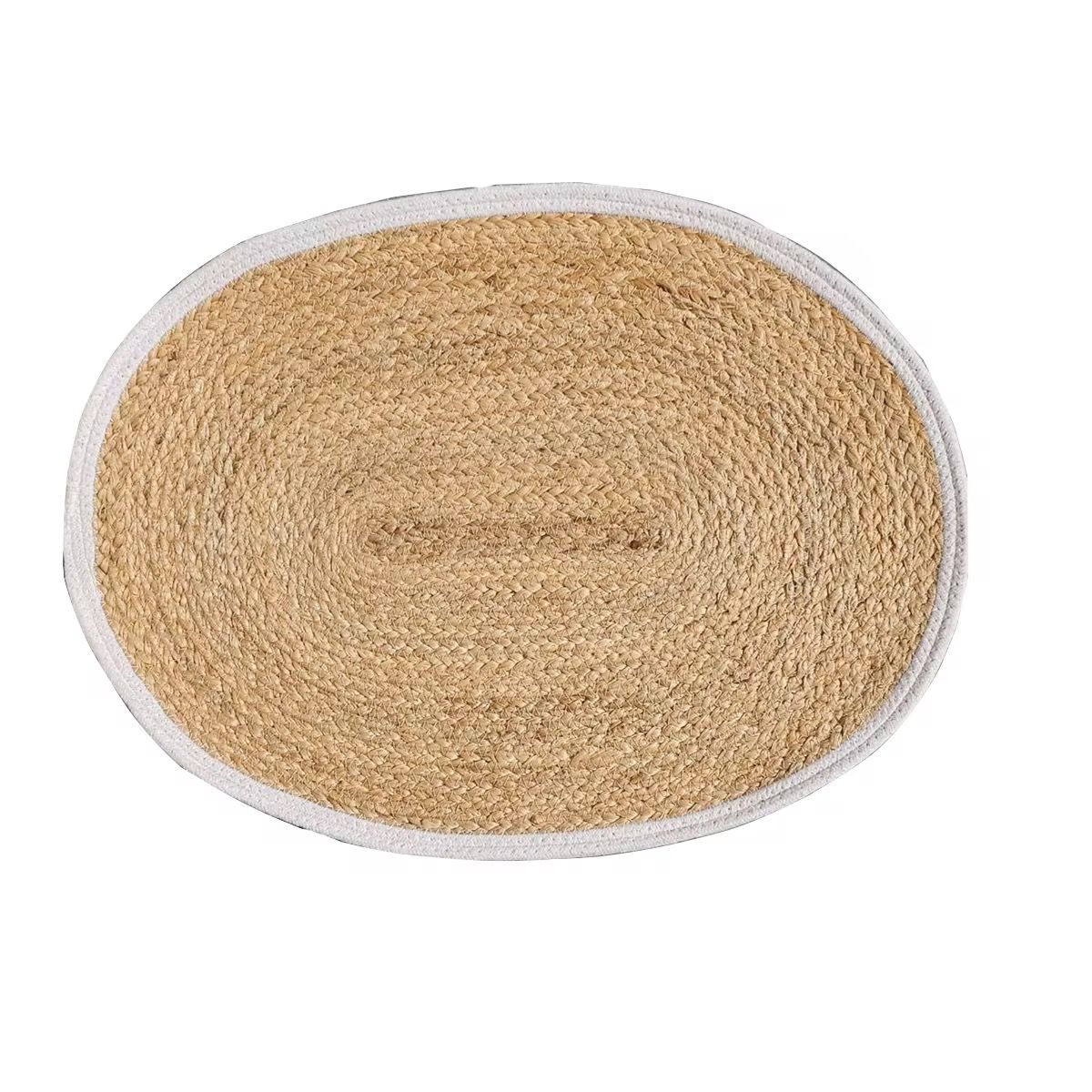 قاعدة أطباق بيضاوية من الخوص الطبيعى-Oval Natural Woven Placemat