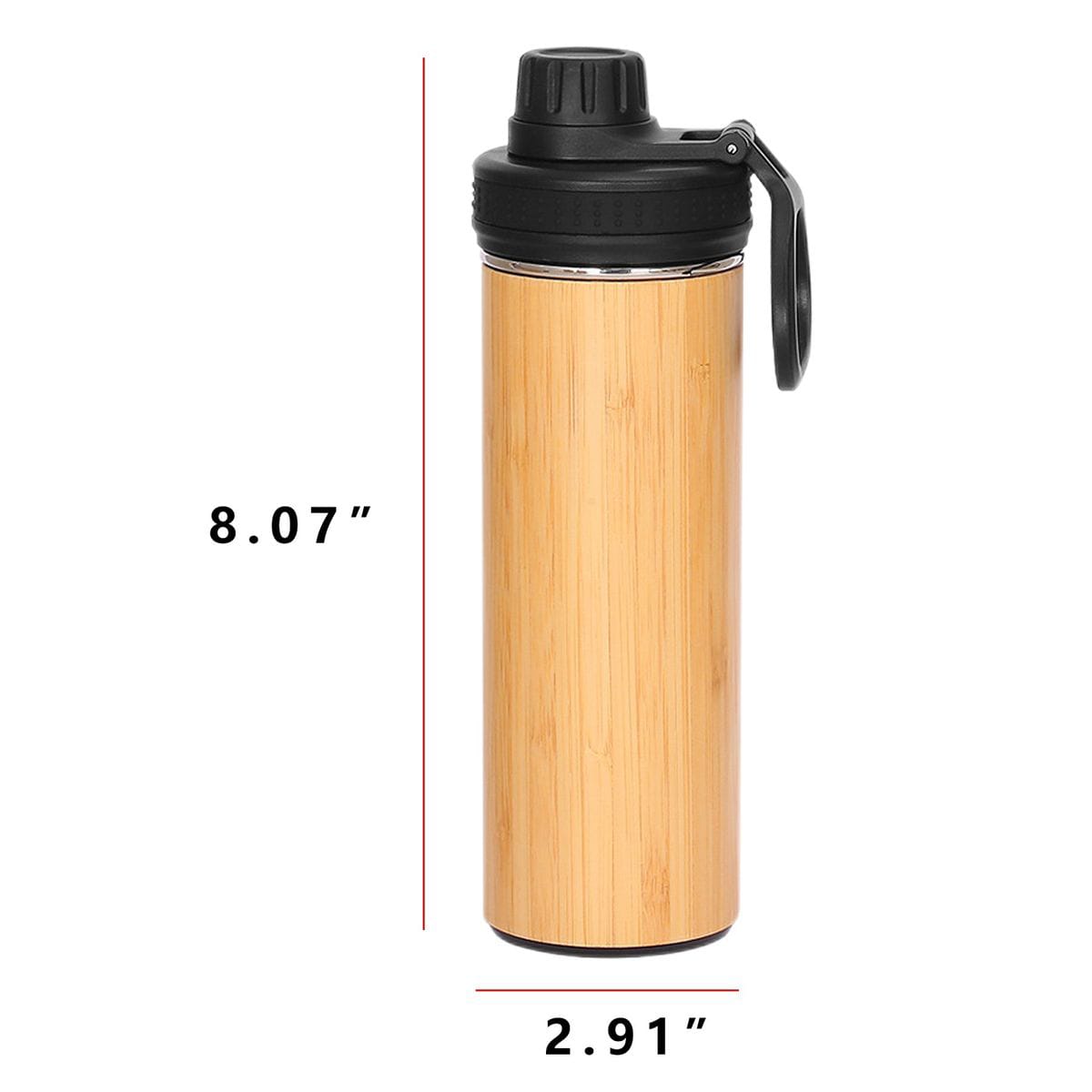 Insulated Bamboo Water Bottle-قنينة ماء من الخيزران