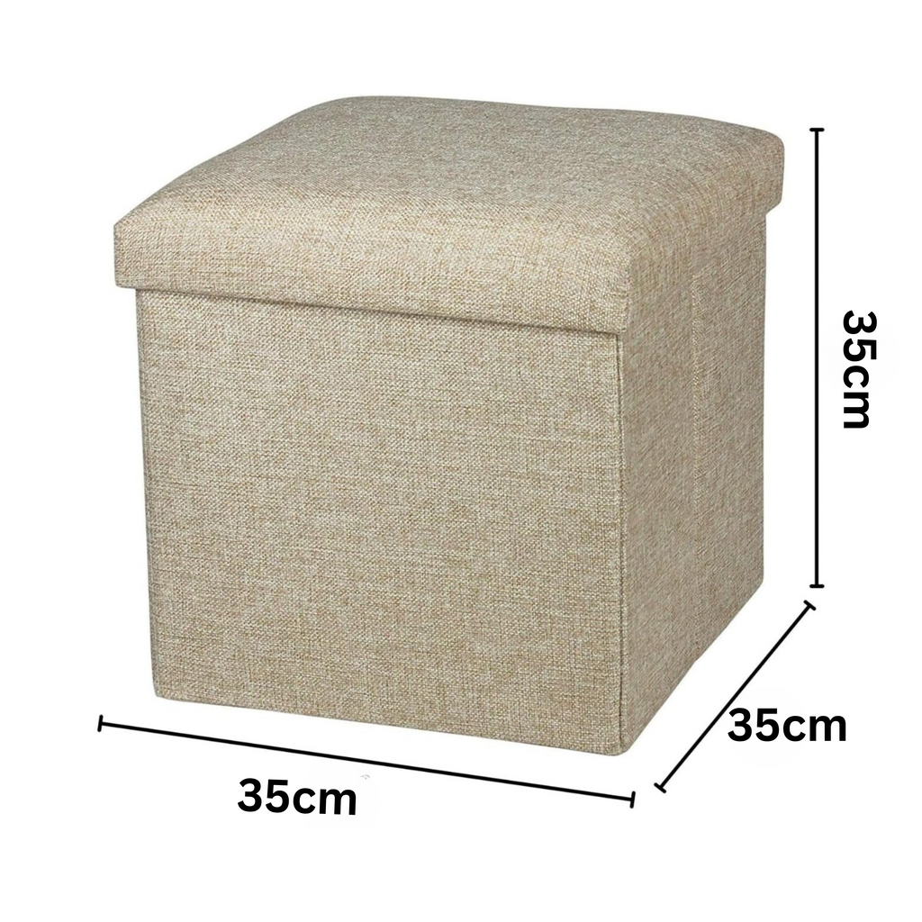 Foldable storage ottoman bench