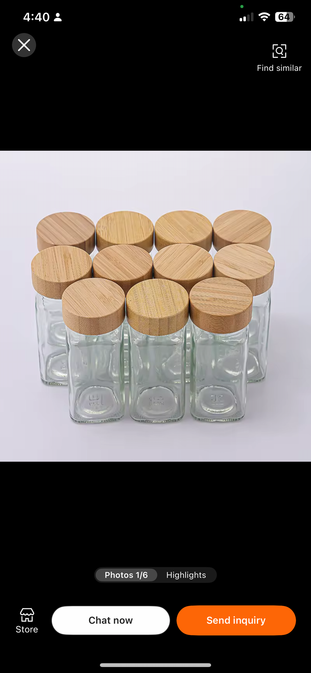 Glass spice jar set  / طقم برطمانات زجاج للبهارات