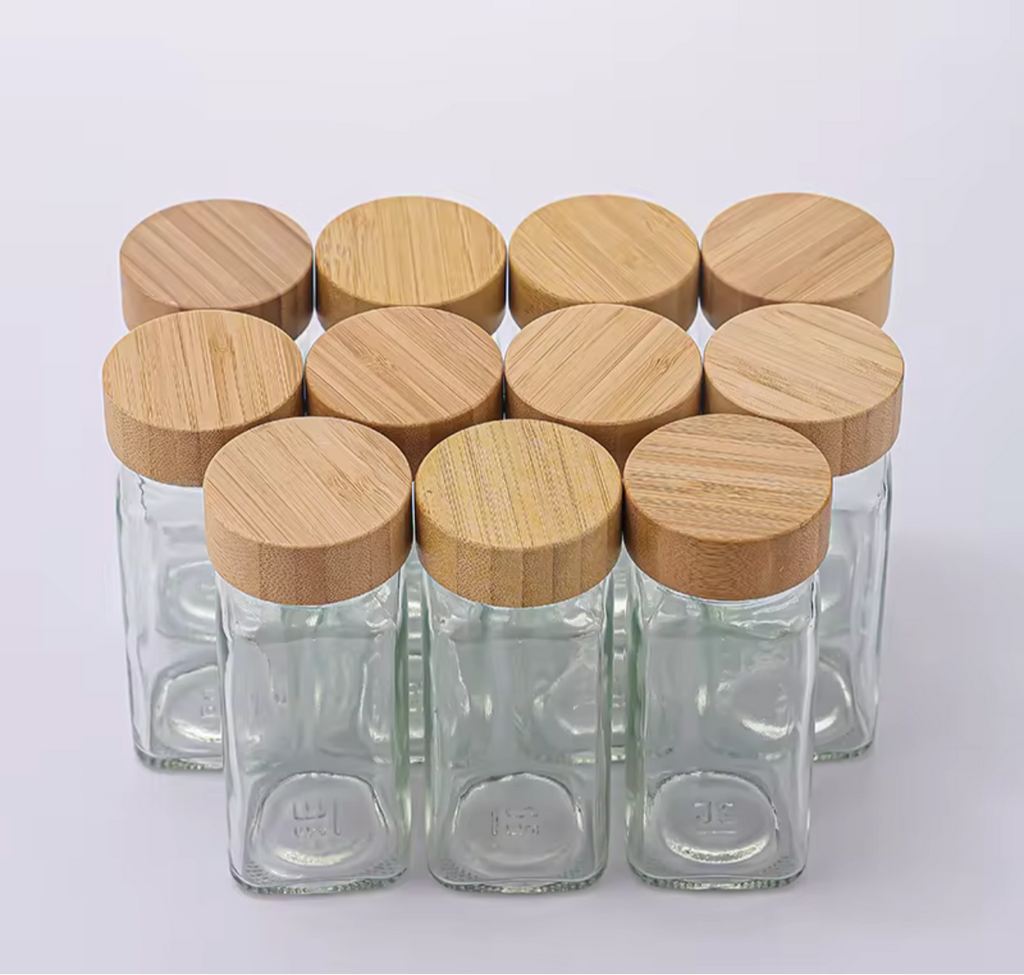 Glass spice jar set  / طقم برطمانات زجاج للبهارات