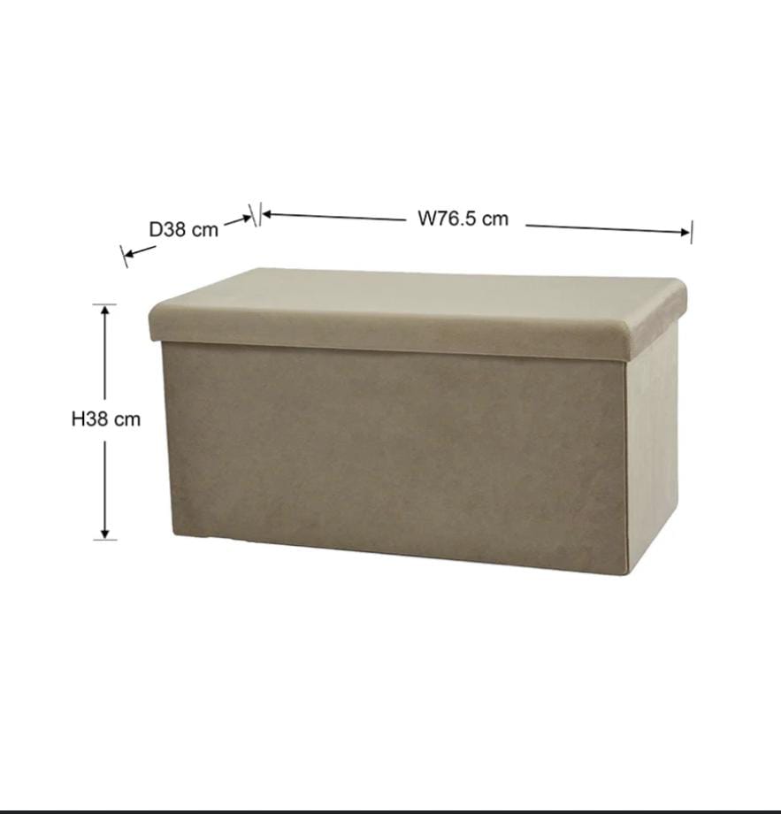 Foldable storage ottoman bench