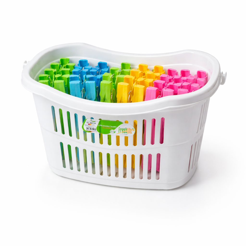 FreshLife Clothes tweezers basket- سلة ملاقط الغسيل