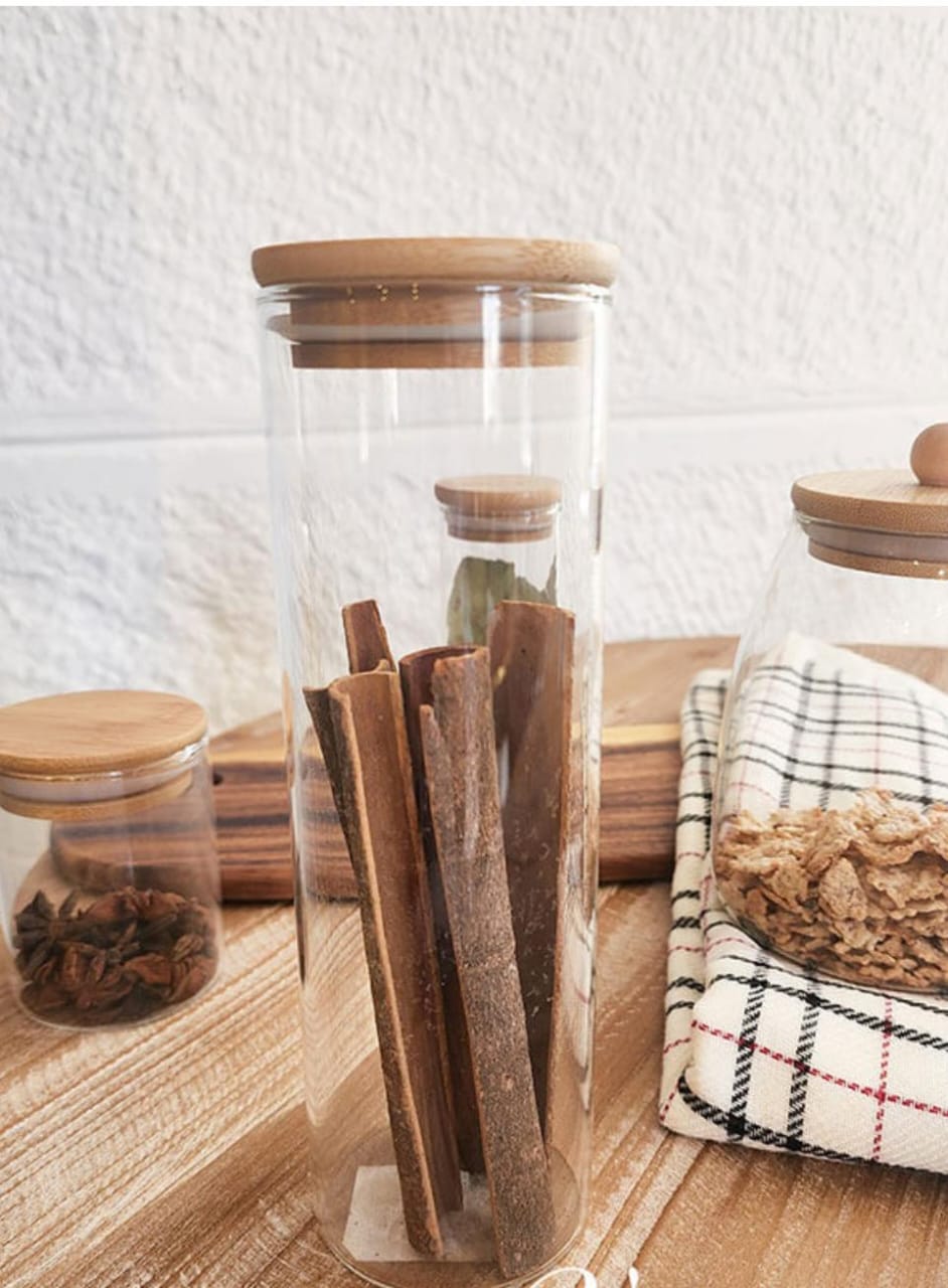 Glass jar with spoon- مرطبان زجاجي مع ملعقه