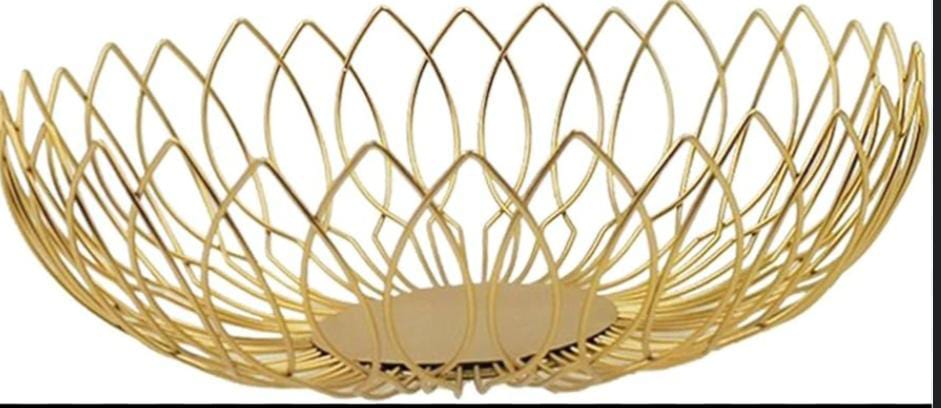 Gold fruit bowl    طبق فواكه ذهبي