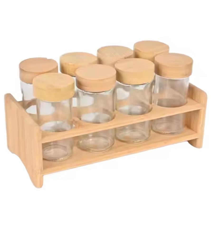 Glass spice jar set  / طقم برطمانات زجاج للبهارات