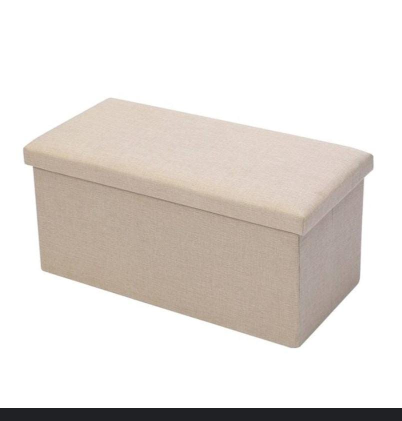 Foldable storage ottoman bench