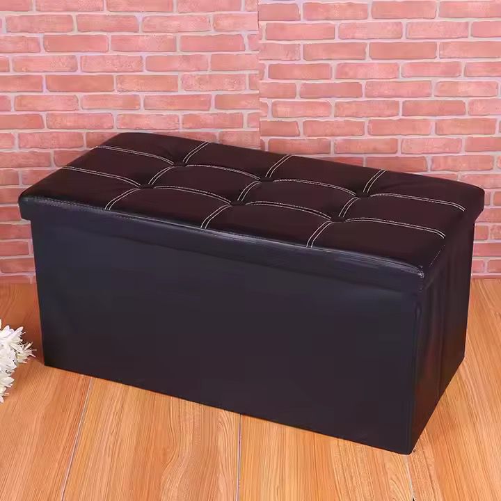 Foldable storage bench -black/  صندوق اسود