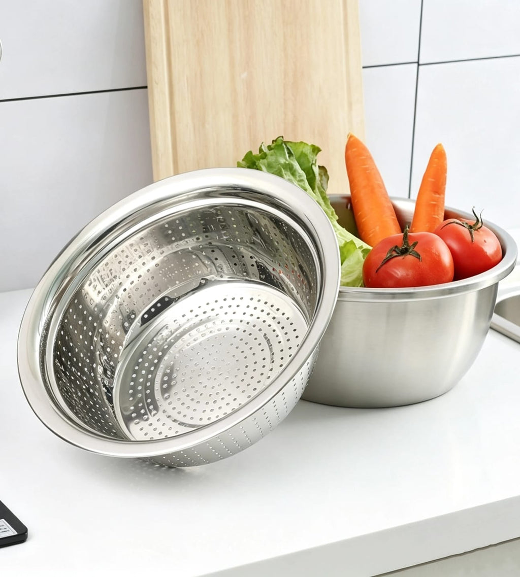 Bowl with strainer - جاط مع مصفاة