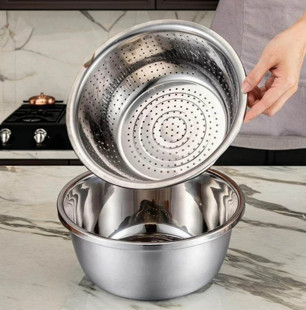 Bowl with strainer - جاط مع مصفاة