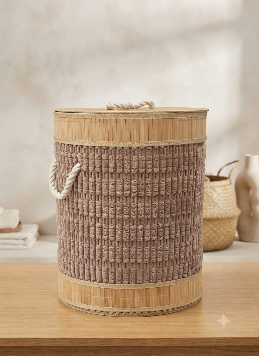 bamboo Laundry basket - سلة غسيل بامبو