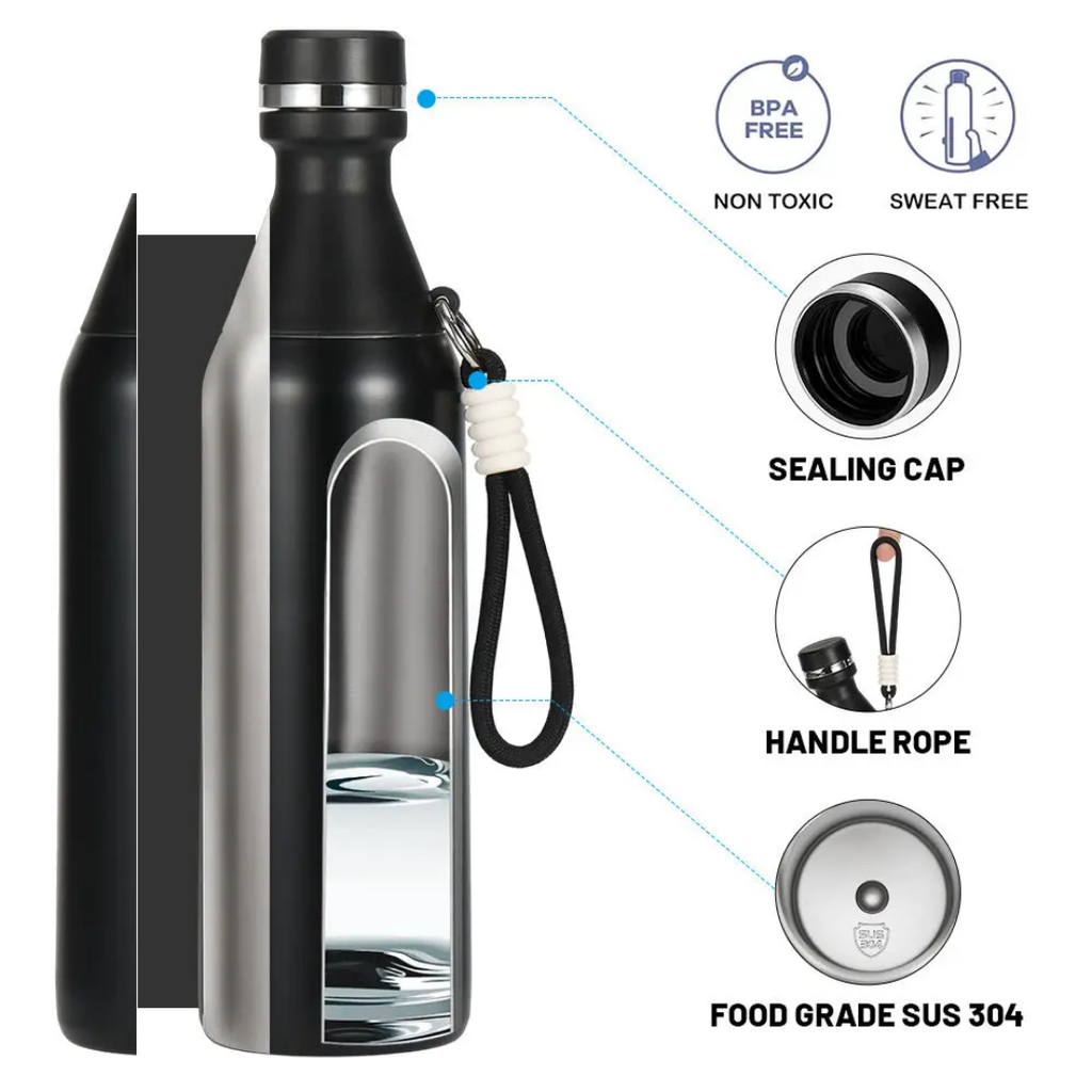 insulated-stainless-steel-water-bottle-18oz - قارورة مياه ستانلس ستيل معزولة مع حزام حمل – 18 أونصة