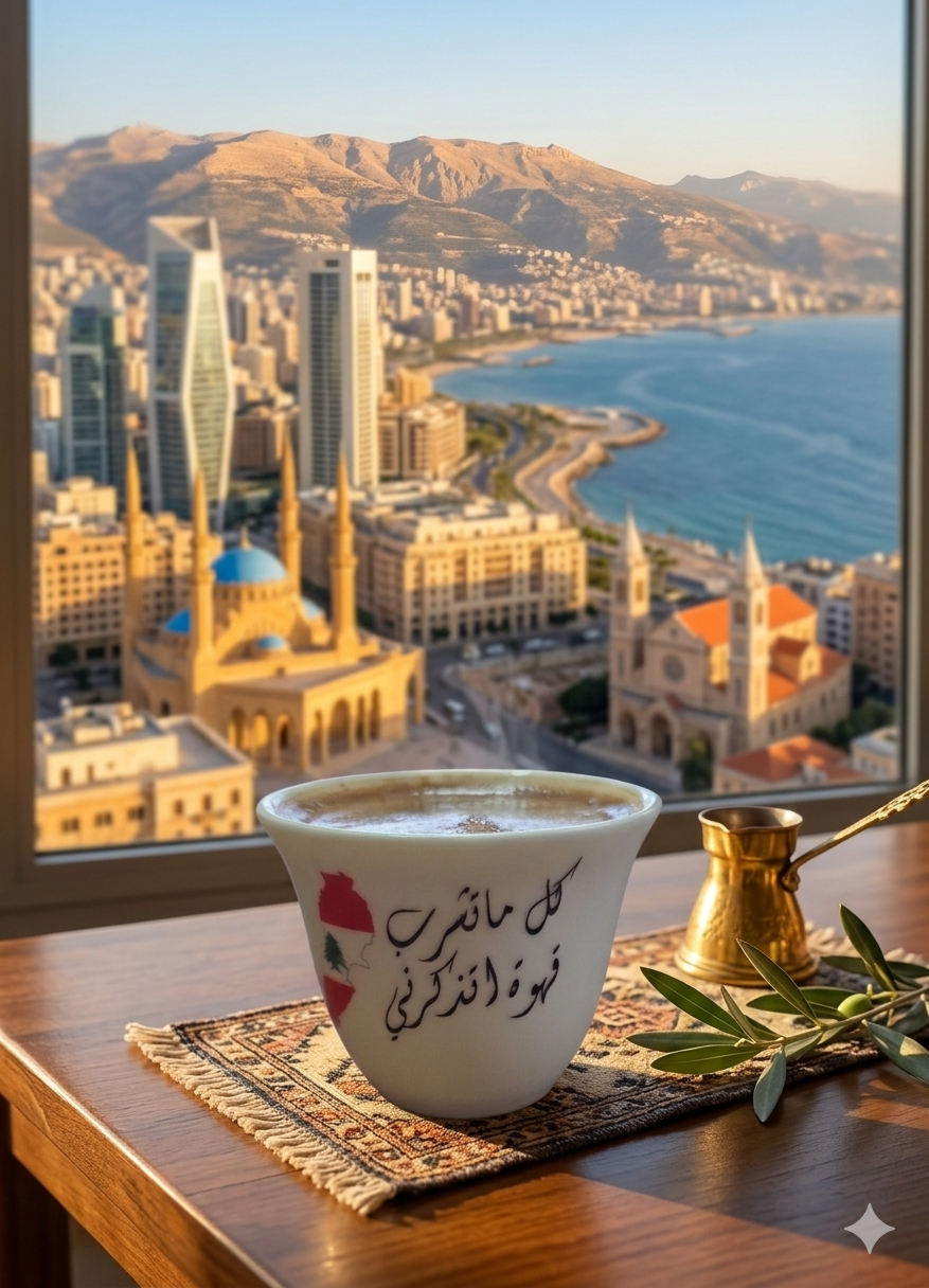 Lebanese coffee cup - فنجان قهوه شفه لبناني