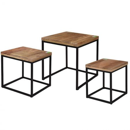 Set of 3pcs square Tables- طقم طاولات مربع ٣ قطع