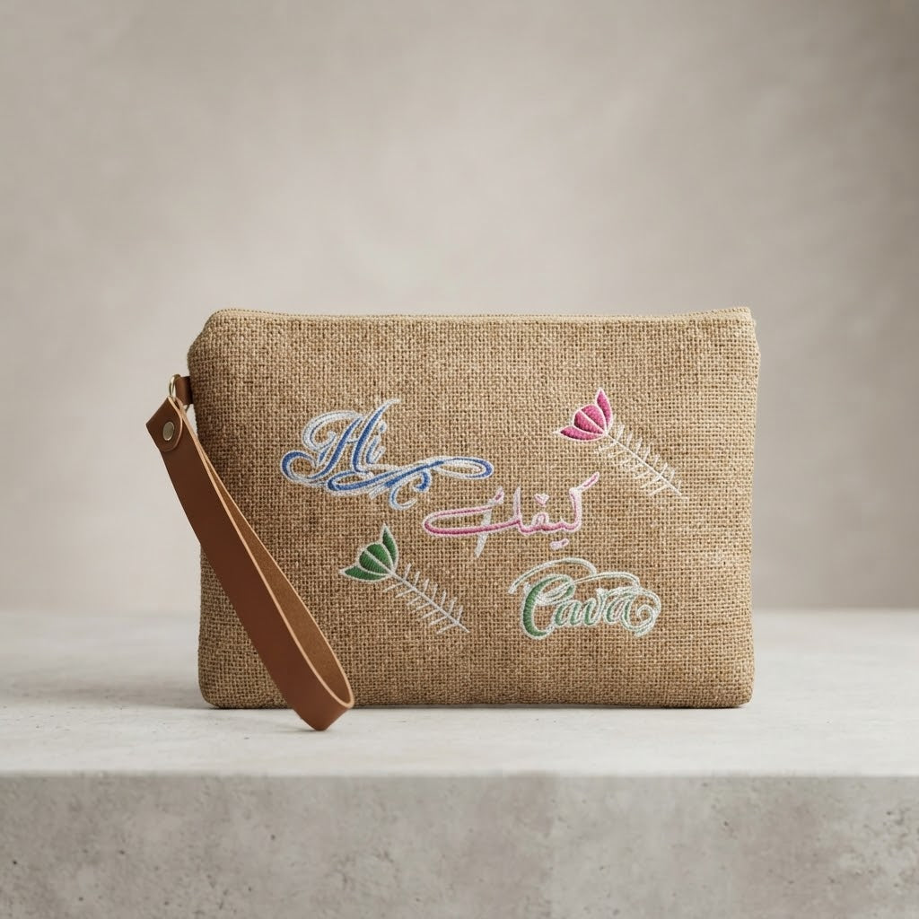 Jute wallet - جزدان