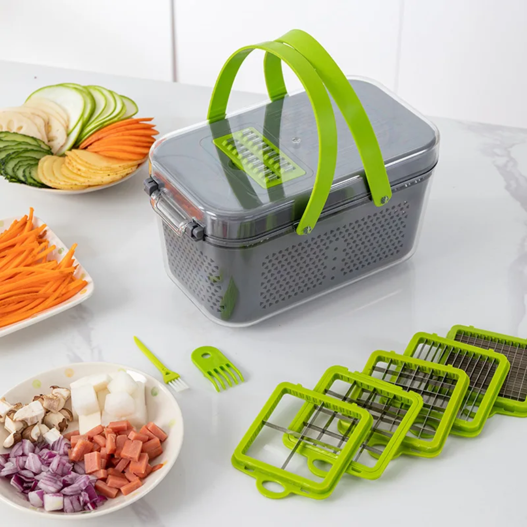 22pcs multifuction veggie & fruit chopper - 22 قطعه لتقطيع الفواكه والخضراوات