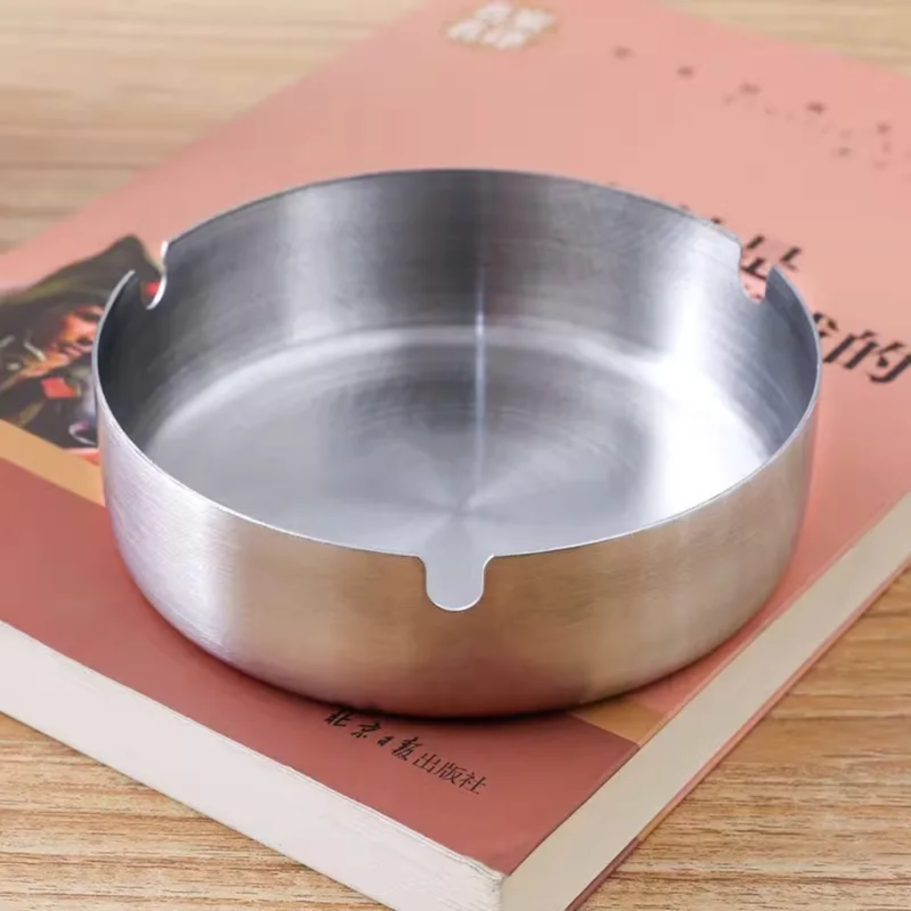 Stainless steel ashtray - منفضة ستانلس ستيل
