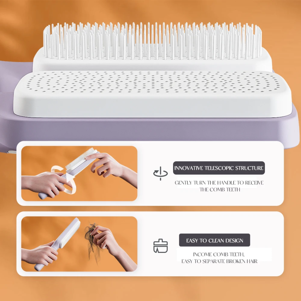 Self cleaning brush
