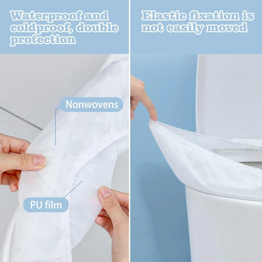 8pcs disposable toilet seat cover-(٨ قطع)  غطاء مقعد المرحاض القابل للتغيير