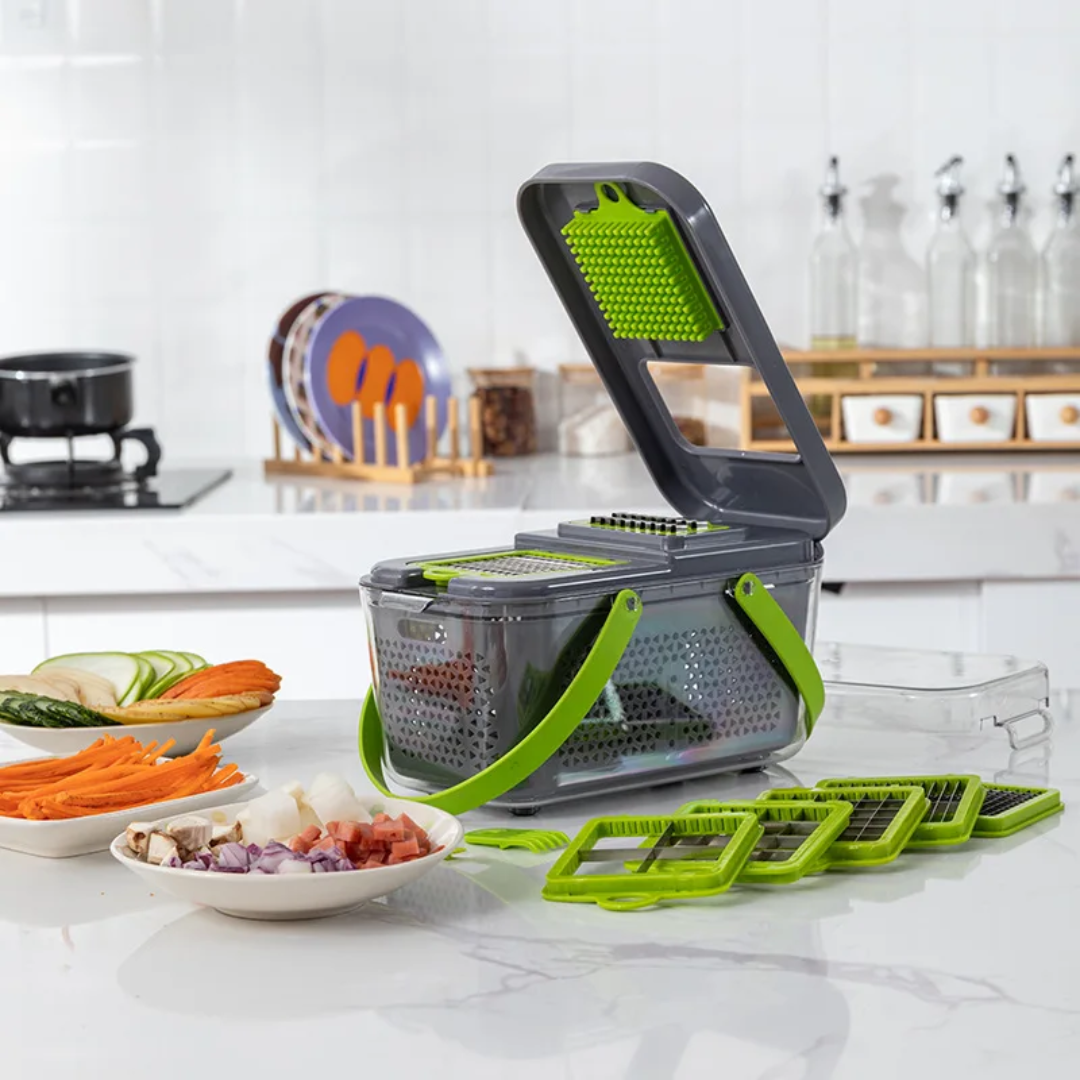 22pcs multifuction veggie & fruit chopper - 22 قطعه لتقطيع الفواكه والخضراوات