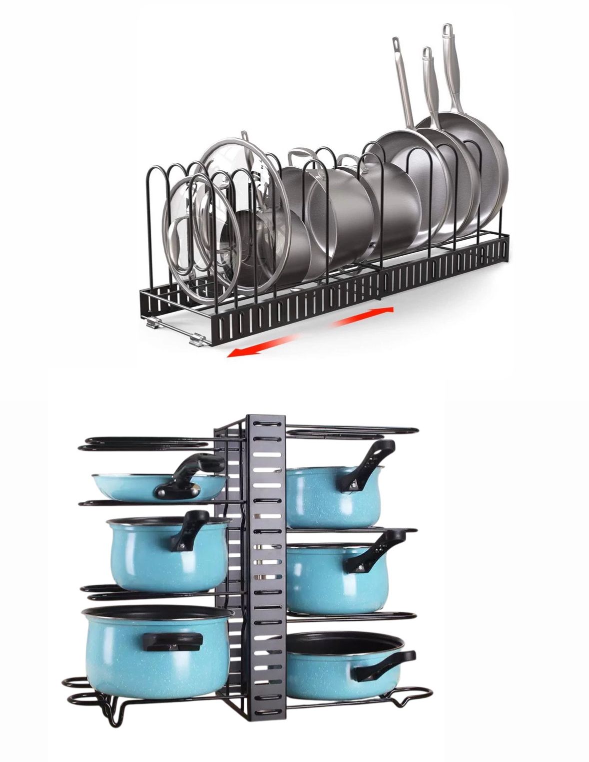 Extensible Pan Rack Organizer - حامل طناجر