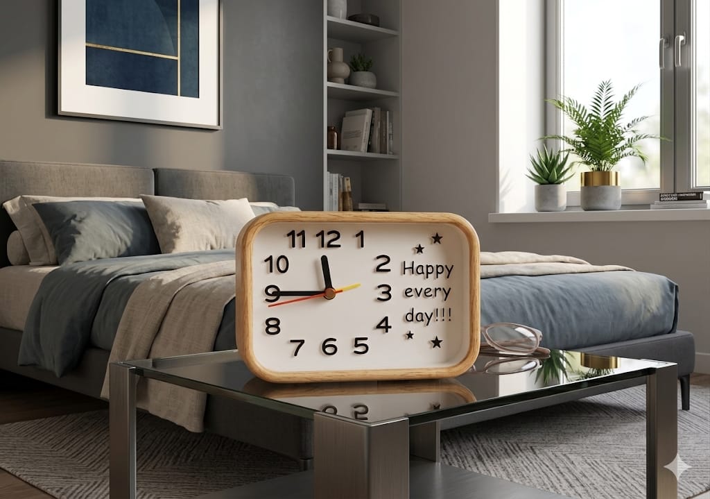 Rectangular clock with alarm - ساعه منبه مستطيله