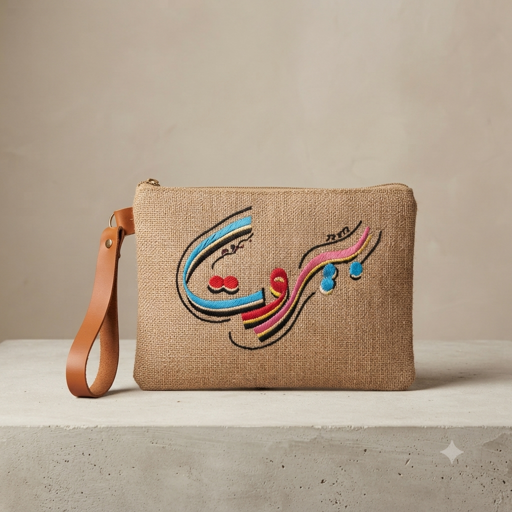 Jute wallet - جزدان