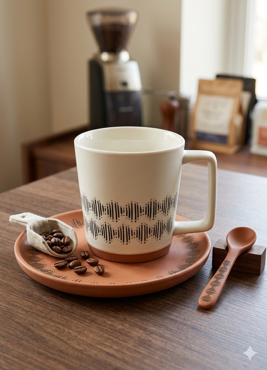 4pcs ceramic cup set - طقم أكواب سيراميك