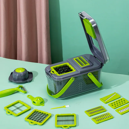 22pcs multifuction veggie & fruit chopper - 22 قطعه لتقطيع الفواكه والخضراوات