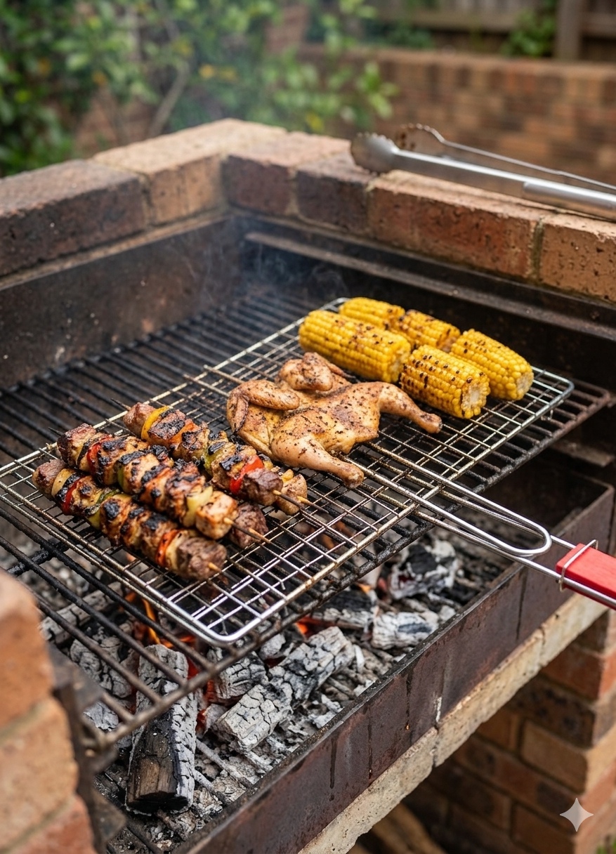 Stainless steel bbq grill (fresh life) -شواية ستنلس ستيل