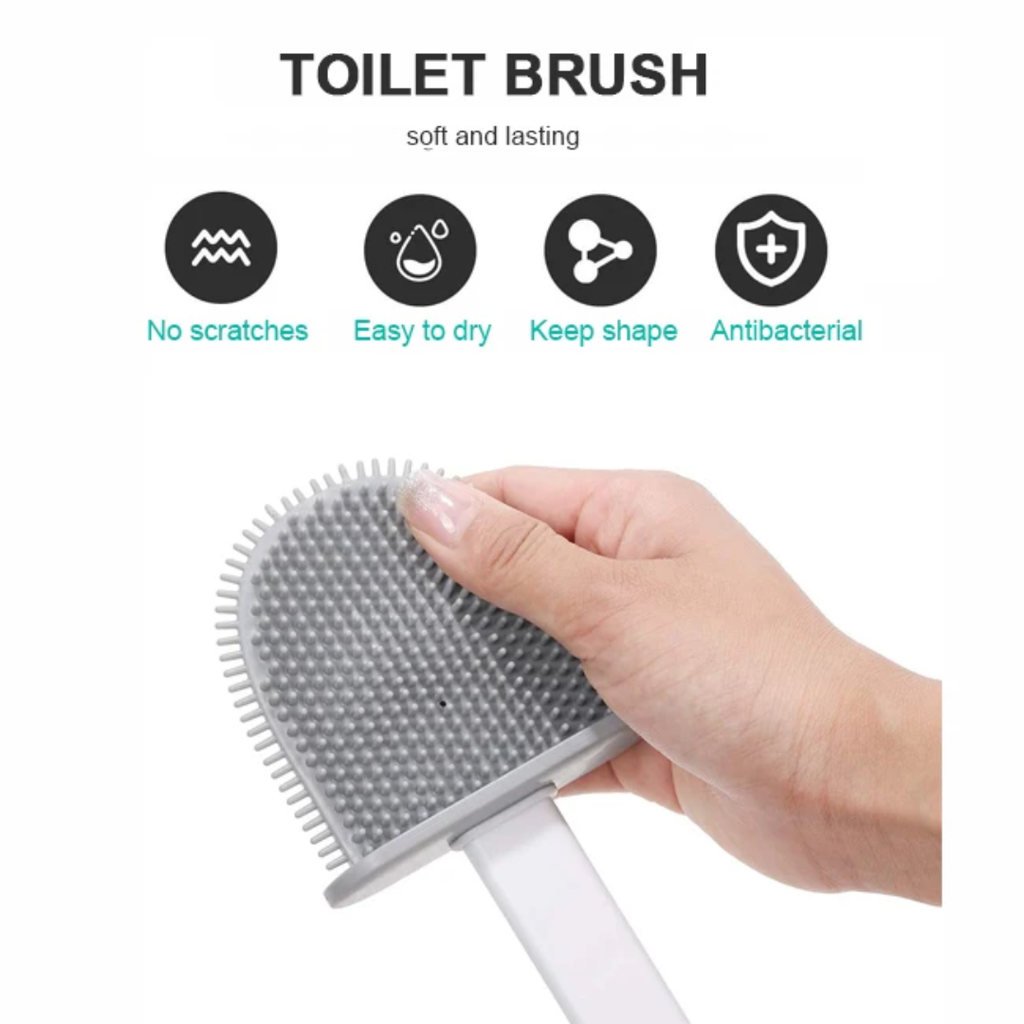 Toilet silicone brush