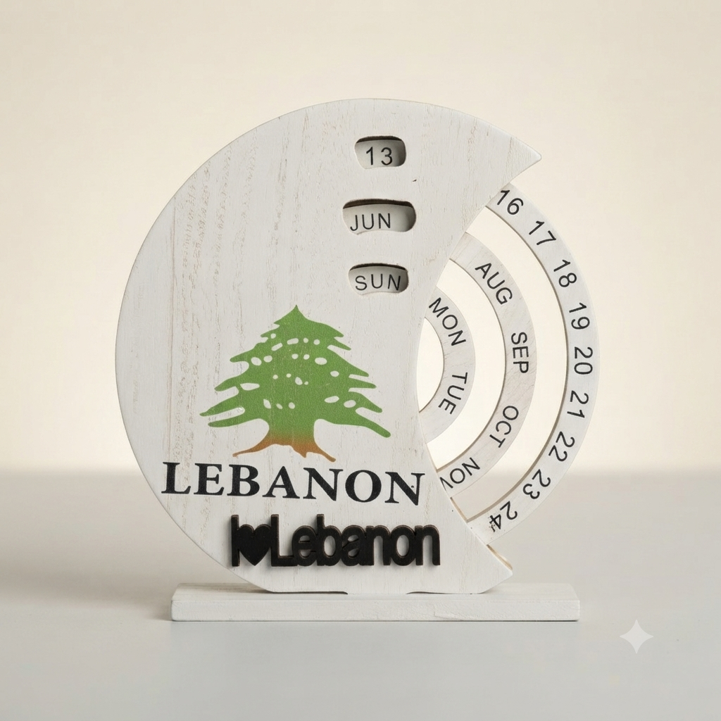 Lebanese Wooden calender