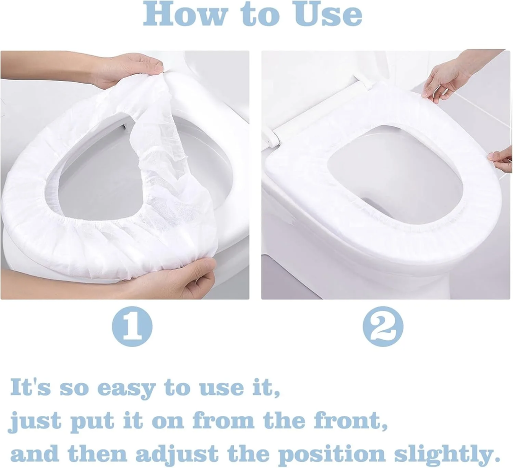 8pcs disposable toilet seat cover-(٨ قطع)  غطاء مقعد المرحاض القابل للتغيير