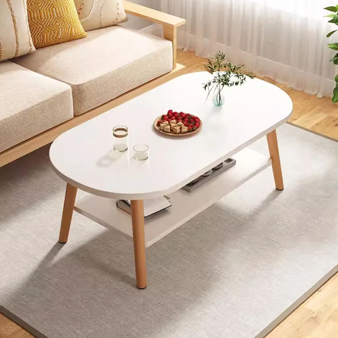 Oval wooden table - طاوله خشبية بيضاوية