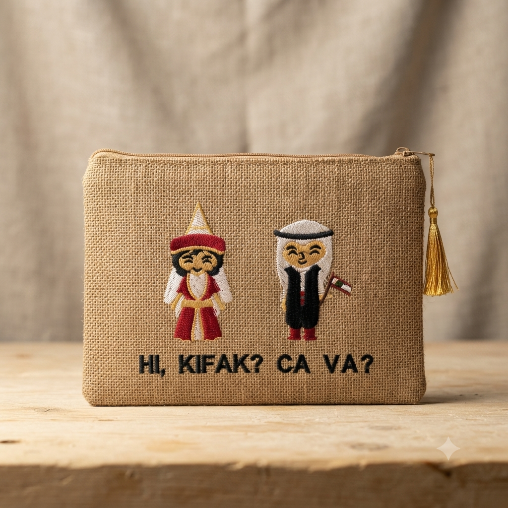 Jute wallet - جزدان