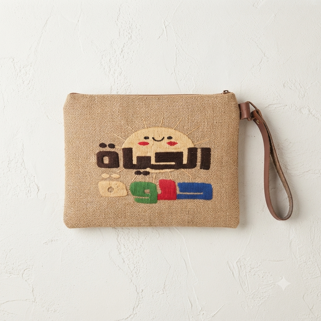 Jute wallet - جزدان