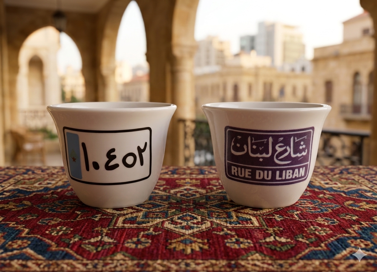 Lebanese coffee cup - فنجان قهوه شفه لبناني