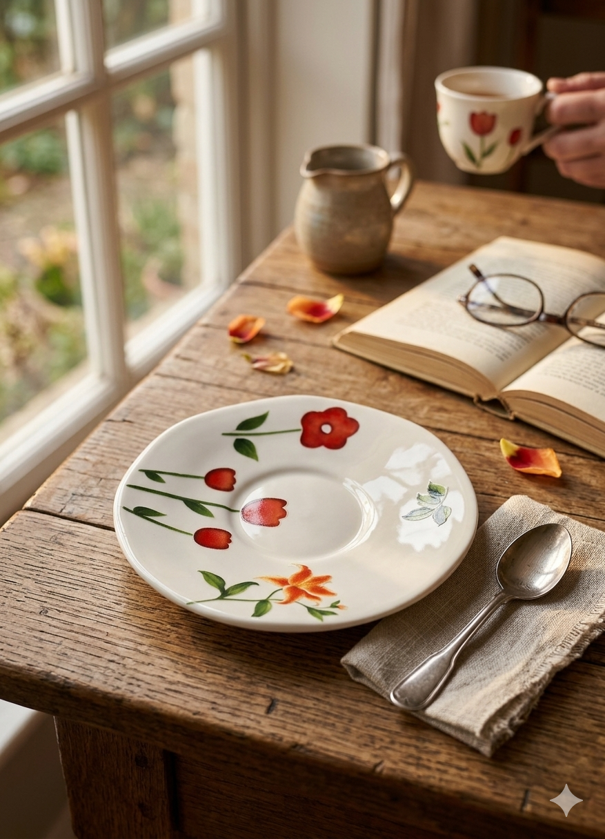 12pcs floral coffe cup - 12 قطعة فنجان قهوه مورد