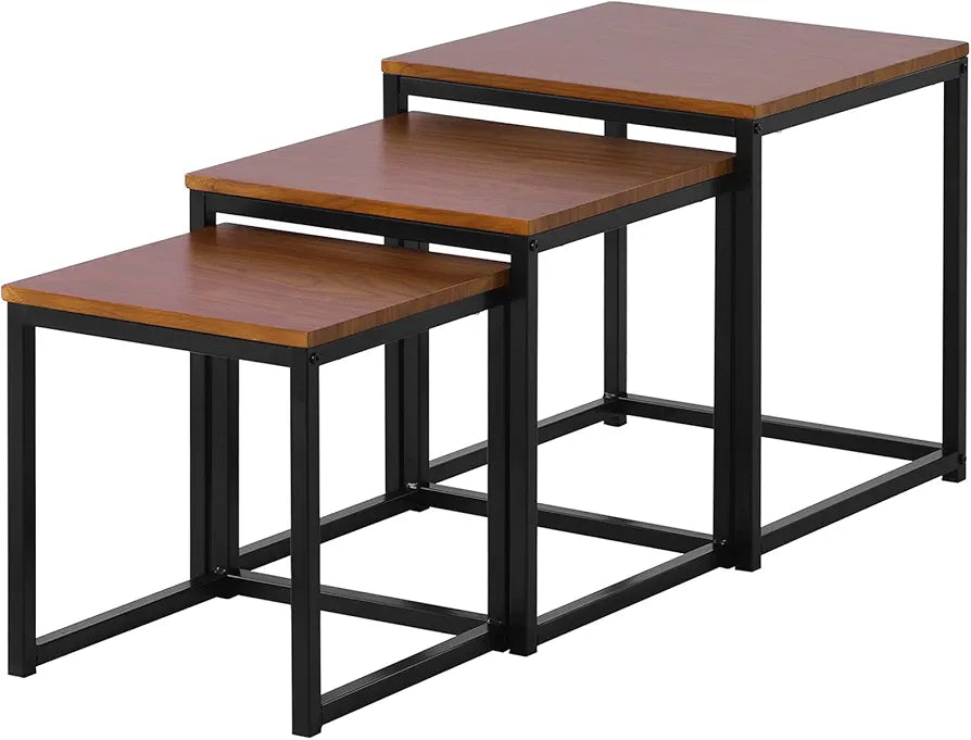 Set of 3pcs square Tables- طقم طاولات مربع ٣ قطع