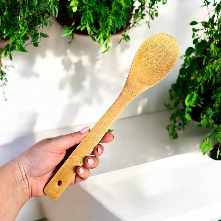 معلقة بامبو - bamboo cooking spoon