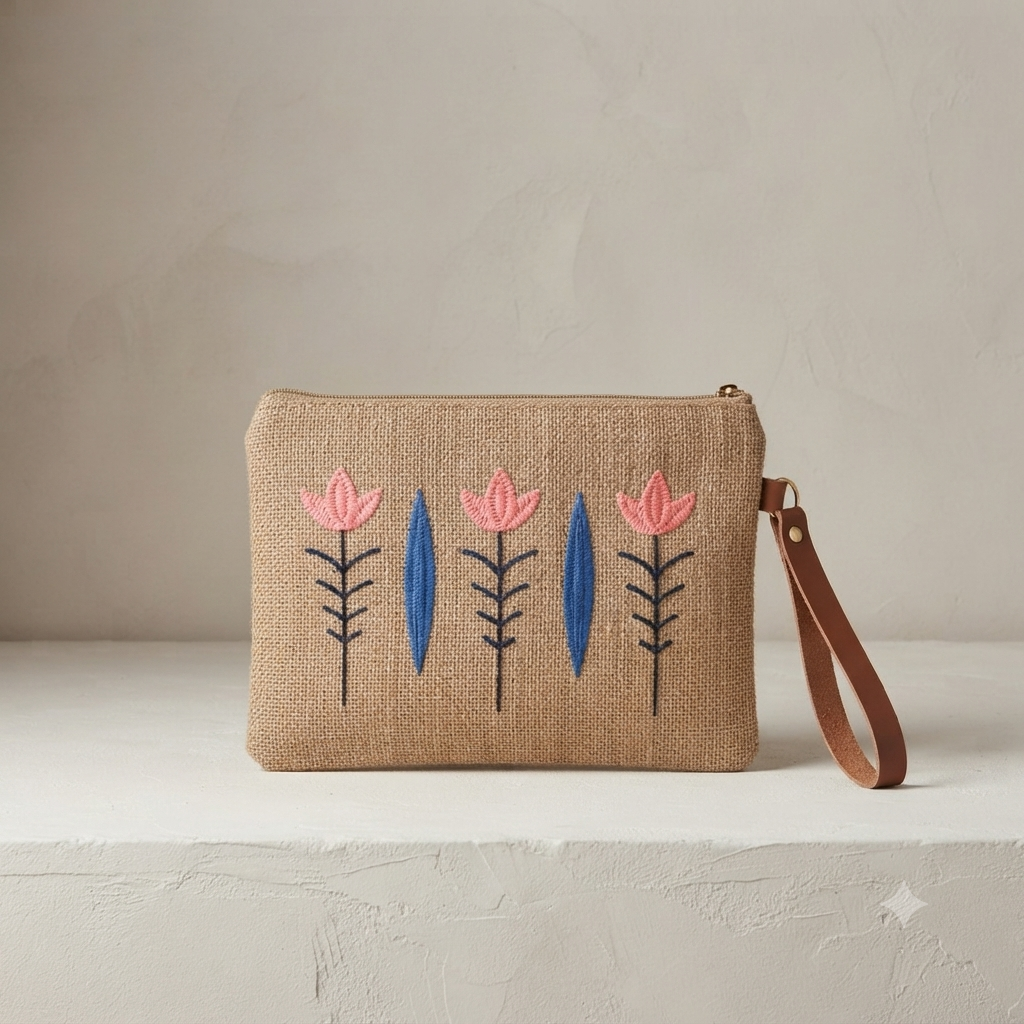 Jute wallet - جزدان