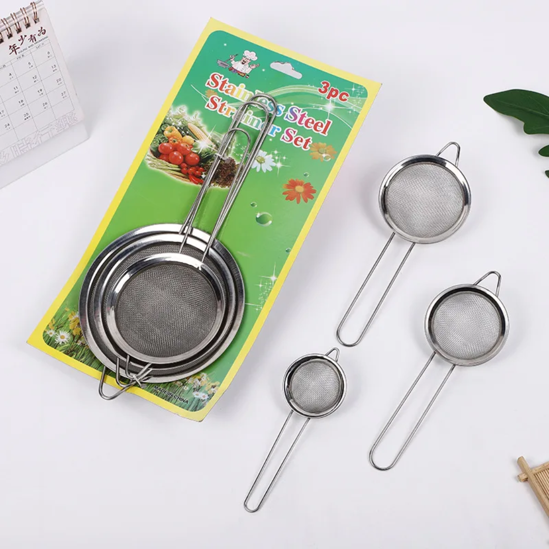 Stainless steel strainer set - طقم مصافي ستانلس ستيل