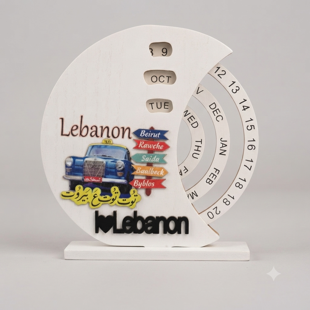 Lebanese Wooden calender