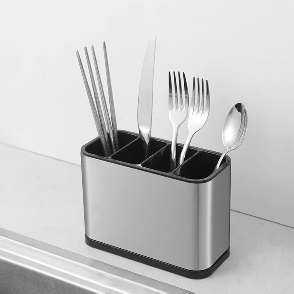 Stainless steel Cutlery bucket - منظم ستانلس ستيل