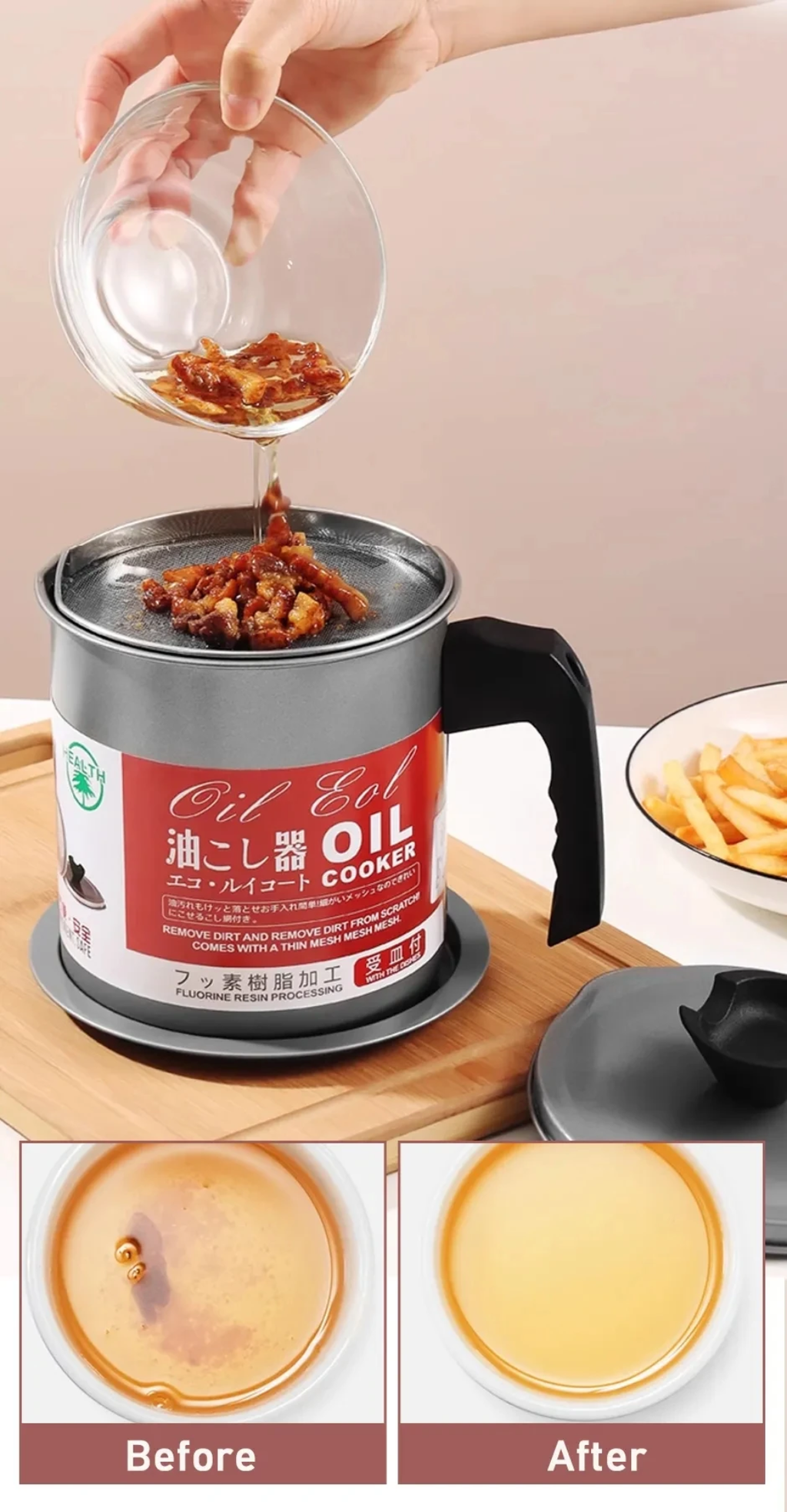 Oil cooker storage tank