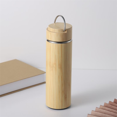 Bamboo Lid Thermos/   ترموس بغطاء من البامبو ومصفاة شاي داخلية