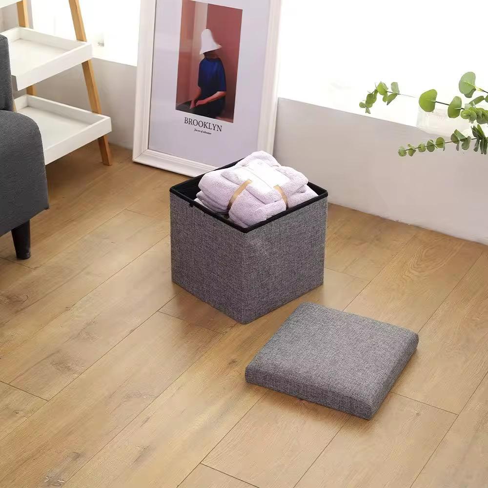 Foldable storage ottoman bench