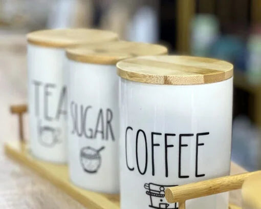 Coffe candy jar 3pcs/ طقم برطمانات 3 قطع